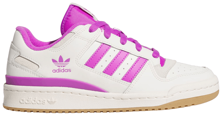 Adidas Womens Forum Low CL 'White Purple Burst', JR0474