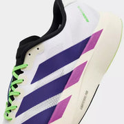 Men's Adidas Adizero EVO SL Shoes - Cloud White/Collegiate Purple/Lime Burst