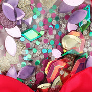 Mini Clear Bow & Jewels Confetti Backpack Bag Charm