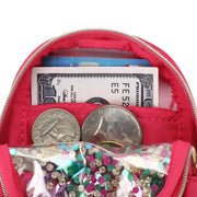 Mini Clear Bow & Jewels Confetti Backpack Bag Charm