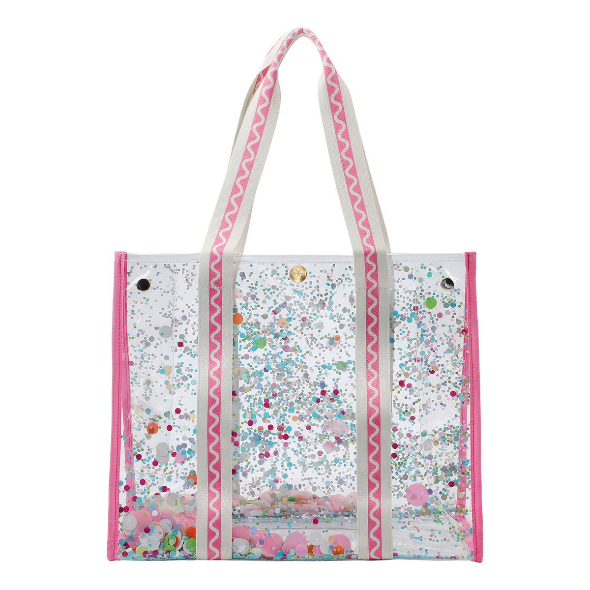 Confetti-filled Clear Vinyl Tote Bag