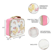 Gold Butterfly Insulated Lunch Box