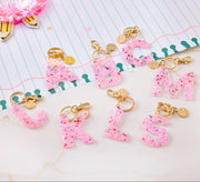 Monogram Confetti Letter Bag Charms (A, B, C, J, K, L, M, S)