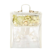 Confetti Glam Clear Mini Backpack with Gold Confetti