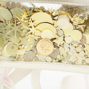 Confetti Glam Clear Mini Backpack with Gold Confetti