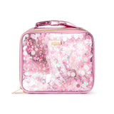 Pink Bow Confetti Insulated Lunch Box with Anti-Microbial Lining