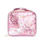 Pink Bow Confetti Insulated Lunch Box with Anti-Microbial Lining