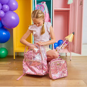 Pink Bow Confetti Insulated Lunch Box with Anti-Microbial Lining