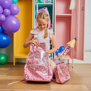 Pink Bow Confetti Insulated Lunch Box with Anti-Microbial Lining