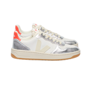 V-10 LEATHER WHITE PIERRE SILVER