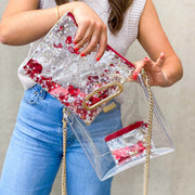 Confetti Strap and Clear Crossbody Bundle
