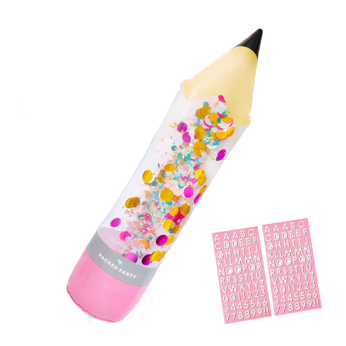 Customizable Jumbo Inflatable Pencil and Sticker Kit
