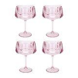 Pretty in Pink Reusable Coupe Glasses (set of 4)