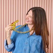 Party Foul Jumbo Gold Whistle Necklace