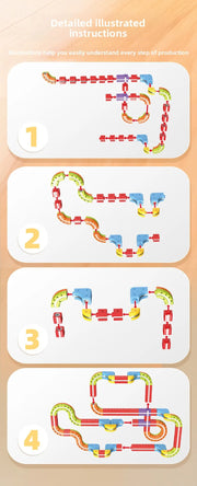 Electric Magnetic Track Train set for Kids Ages 3-8