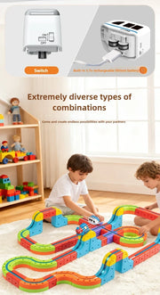 Electric Magnetic Track Train set for Kids Ages 3-8