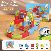 Electric Magnetic Track Train set for Kids Ages 3-8