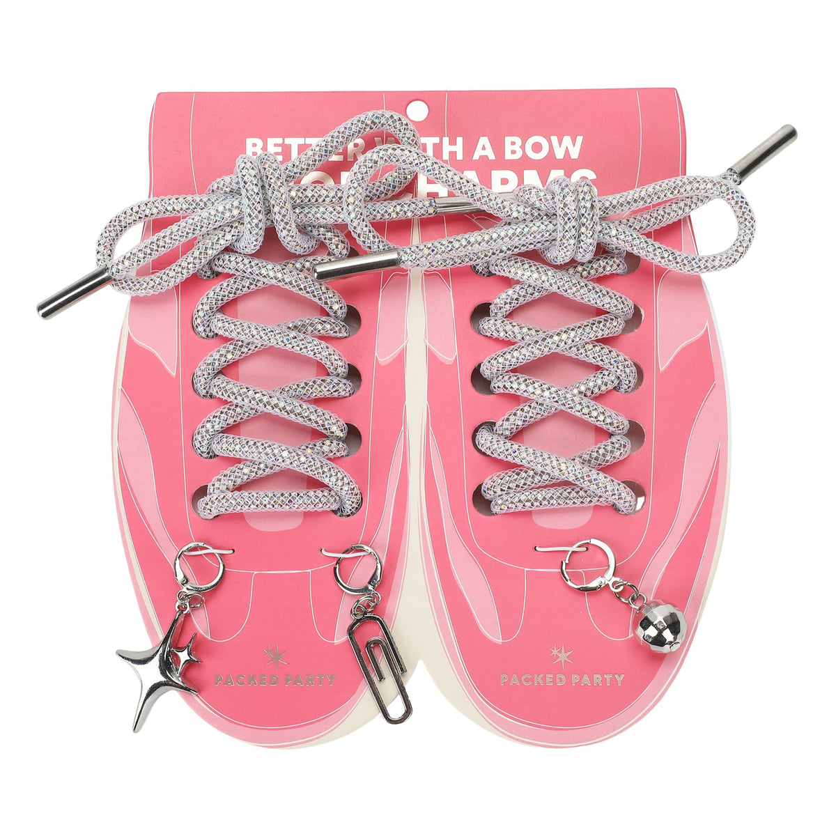 Rhinestone Shoe Laces with Charms
