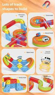 Electric Magnetic Track Train set for Kids Ages 3-8