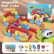 Electric Magnetic Track Train set for Kids Ages 3-8
