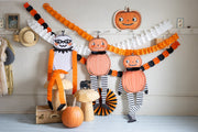Vintage Halloween Pumpkin Bamboo Tray