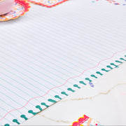 Notebook Paper Table Runner with Customizable Stickers (25 ft, cut to fit)