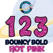 23" Bouncy Bold BB 39 pc. Numbers and Symbols Set in Glitter Pattern