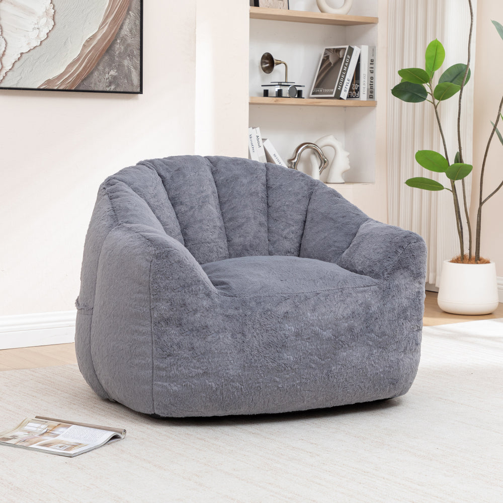 Bean Bag Chair, Bean Bag Sofa Chair with Armrests Stuffed High-Density Foam, Lazy Sofa Comfy Chairs BeanBag Chair for Adults in Living Room, Bedroom Reading