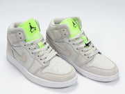 Jordan 1 High FlyEase Gray and Volt Green CV3018-001