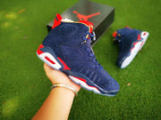Jordan Air Jordan 6 Charity Sneakers in Navy, Red and White