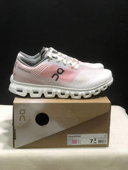 On Cloud 6 Push Sneakers in White and Pink