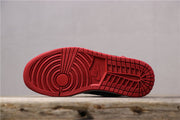 Air Jordan 1 Low Black Toe Red, White and Black Sneakers