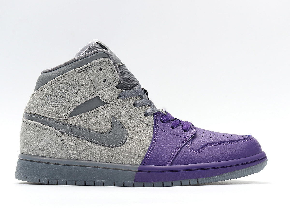 Nike Air Jordan 1 Mid SE Grey Purple Sneakers CW5897-005