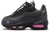 Nike Air Max 95 Black and Deep Blue Sneakers with Pink Accents