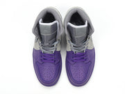 Nike Air Jordan 1 Mid SE Grey Purple Sneakers CW5897-005