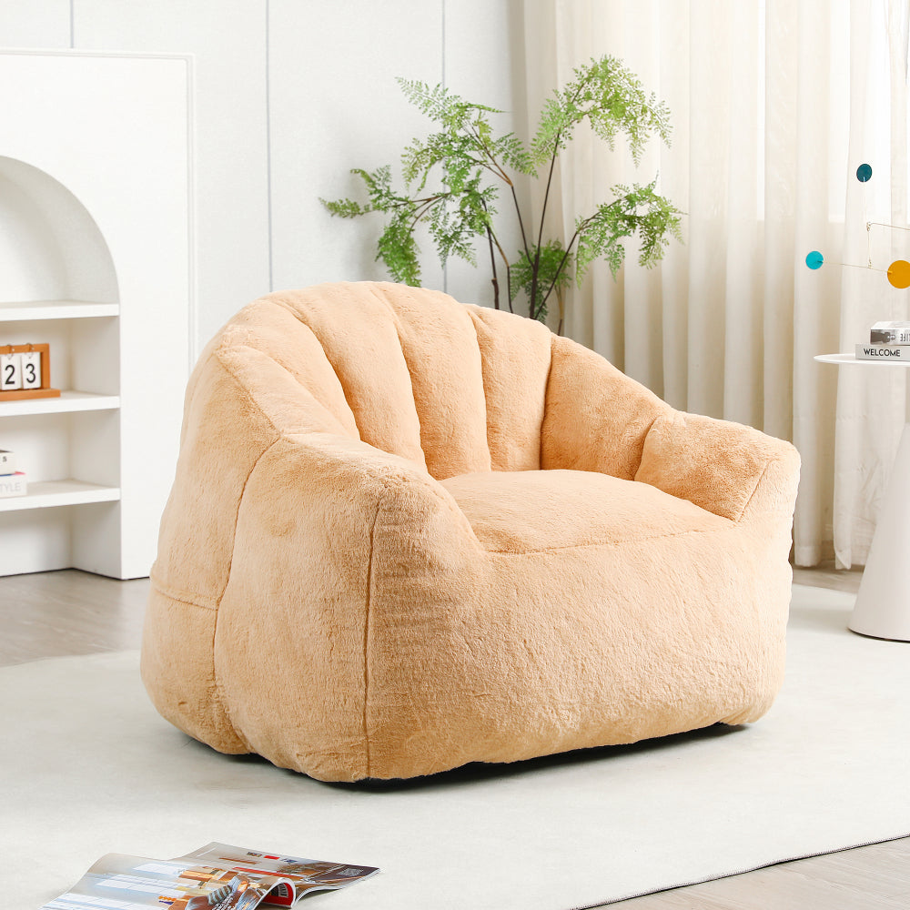 Bean Bag Chair, Bean Bag Sofa Chair with Armrests Stuffed High-Density Foam, Lazy Sofa Comfy Chairs BeanBag Chair for Adults in Living Room, Bedroom Reading