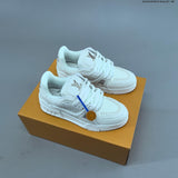 Louis Vuitton Studded Low-Top Sneakers in White and Black