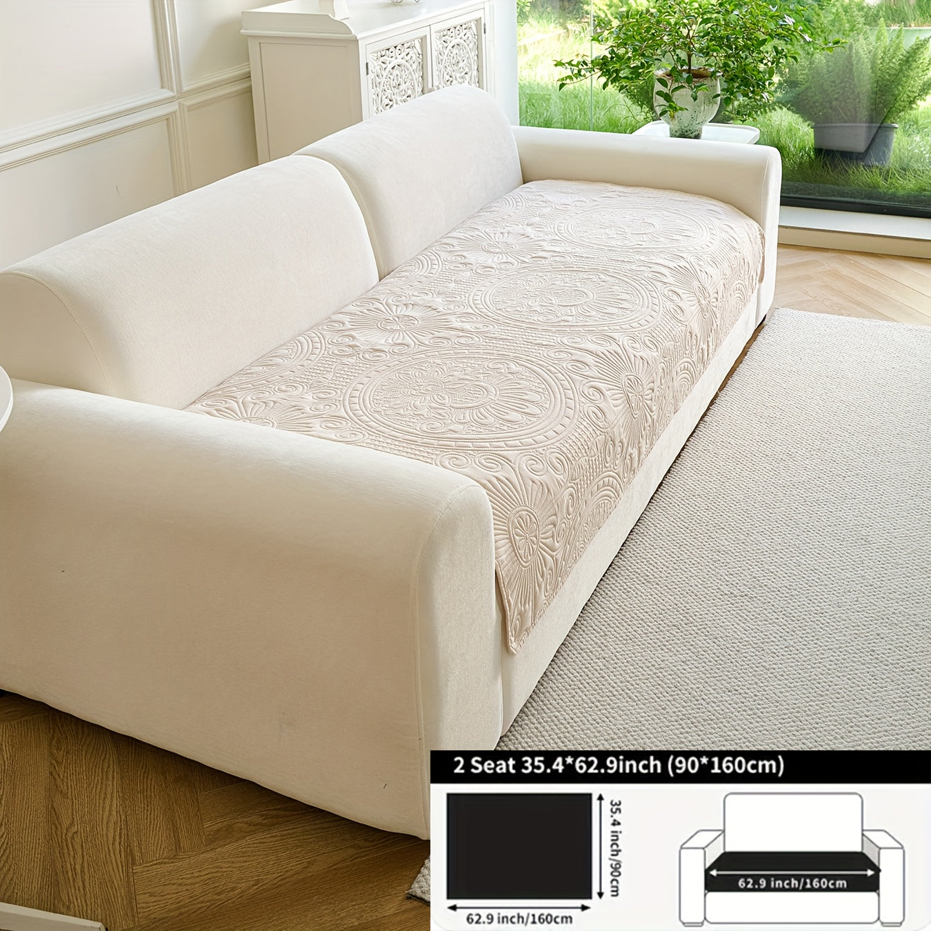 - (Yuanxin) a Single Solid Color Sofa Cushion, Featuring a Modern Ultrasonic Embossing Design, Available in Various Styles And Sizes Suitable for Different Settings, a Universal Non-Slip Sofa Cover for All Seasons, And a Furniture Protection Cover