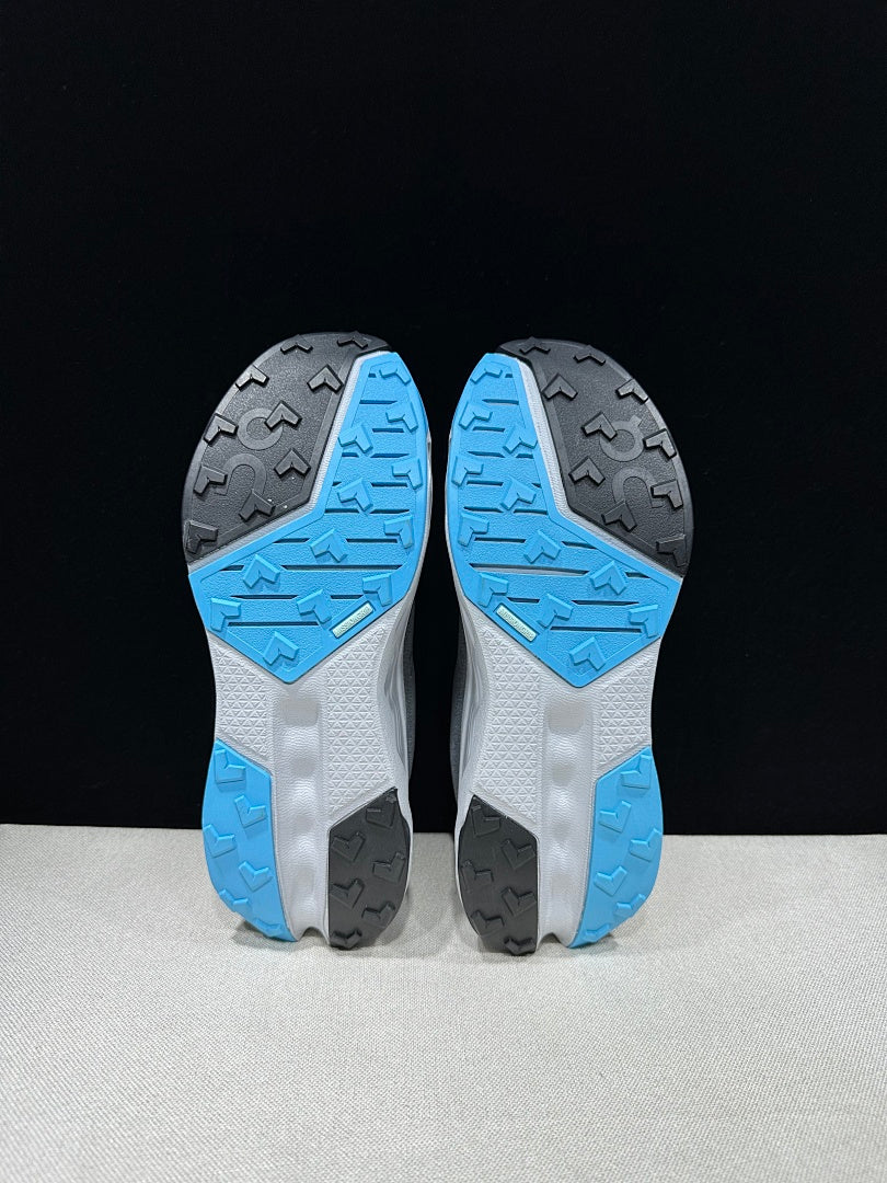 On Cloudsurfer Trail 2 Waterproof Trail Running Shoes Gray Blue