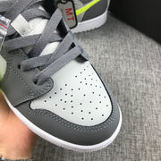 Air Jordan 1 Mid Grey Volt Sneakers 554724-072