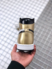 Air Jordan 1 High Gold Toe Black and Gold Sneakers