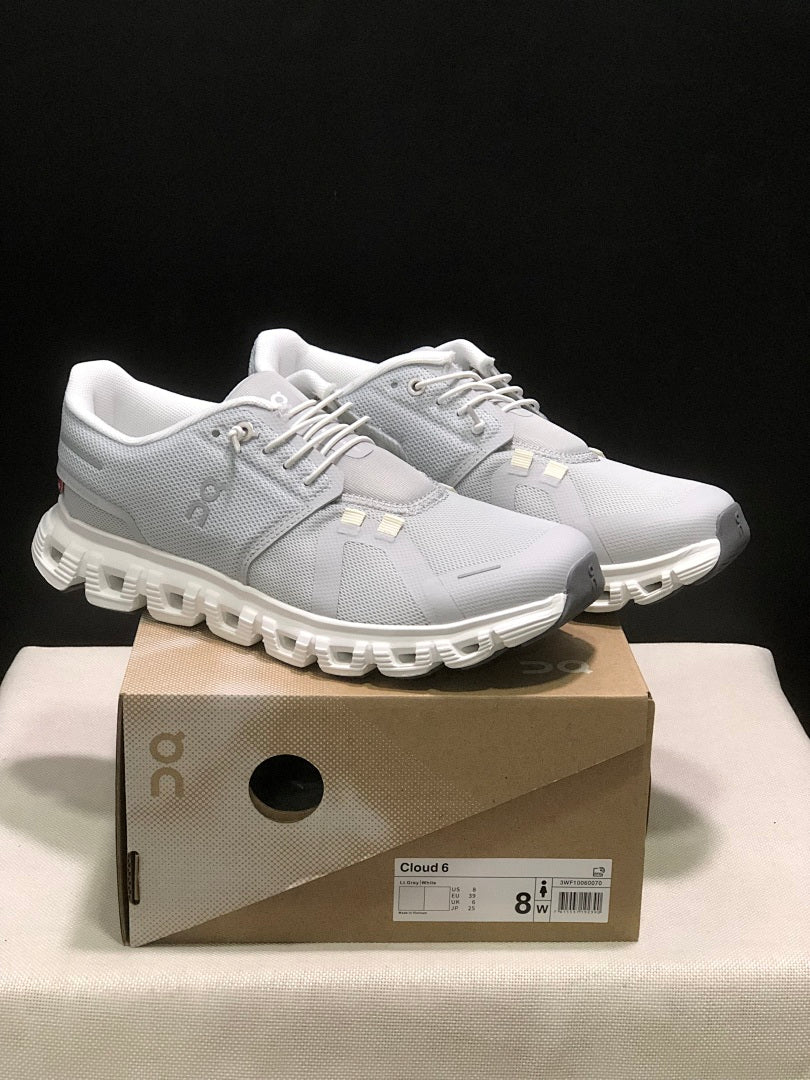On Cloud 6 Gray and White Sneakers