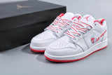 Nike Air Jordan 1 Low White and Pink Women's Sneakers
