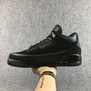 Air Jordan 3 BHM Black and Metallic Gold High-Top Sneakers