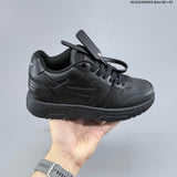 Off-White Out of Office Low-Top Sneakers, Black and White