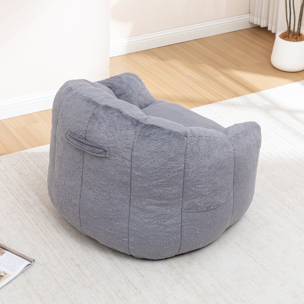 Bean Bag Chair, Bean Bag Sofa Chair with Armrests Stuffed High-Density Foam, Lazy Sofa Comfy Chairs BeanBag Chair for Adults in Living Room, Bedroom Reading