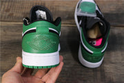 Jordan 1 Low Black Green Sneakers 553558-113