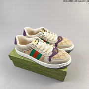 Gucci Distressed Screener Low-Top Sneakers