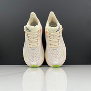 HOKA Clifton 9 Running Shoes in Cream and Green
