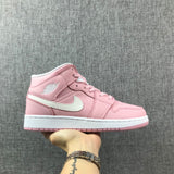 Jordan 1 Mid Pink Women’s Sneakers 555112-100